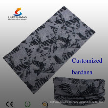 Lingshang 100% poliéster multi-función personalizado cuello bandana tubo de cuello